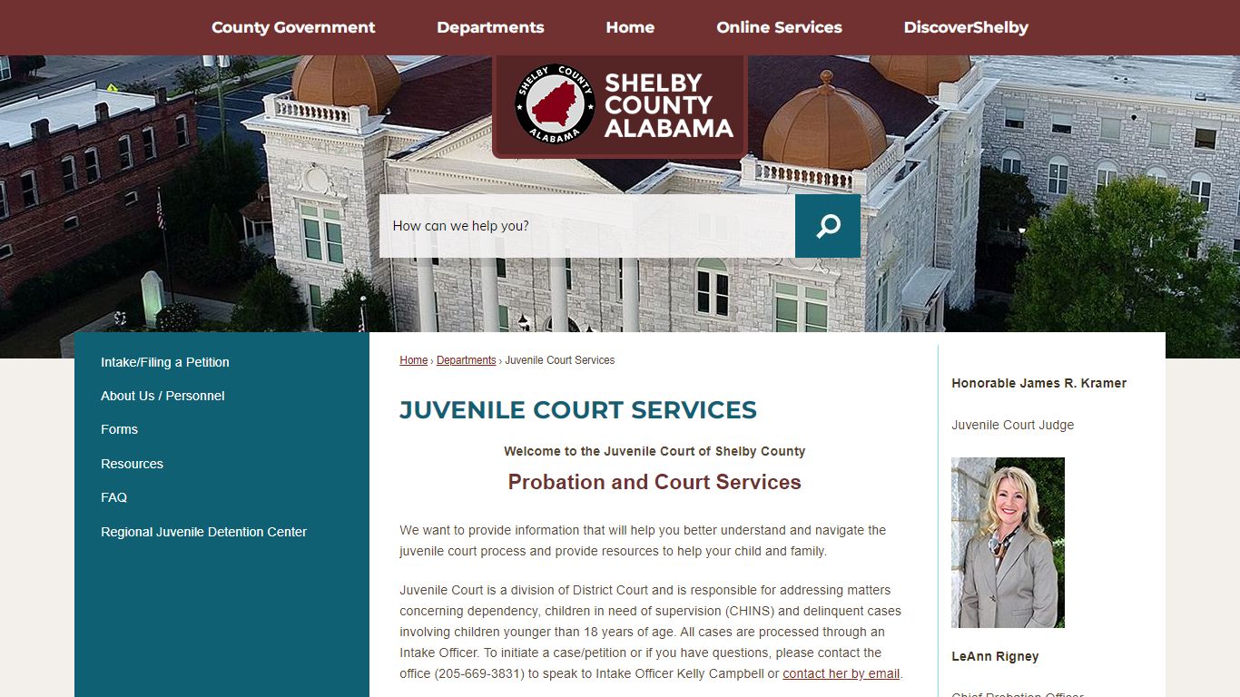 Juvenile Court Services | Shelby County, AL - Official Website