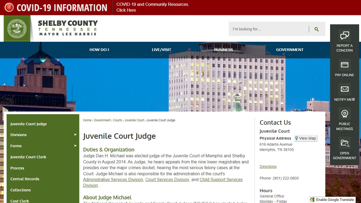 Juvenile Court Judge | Shelby County, TN - Official Website